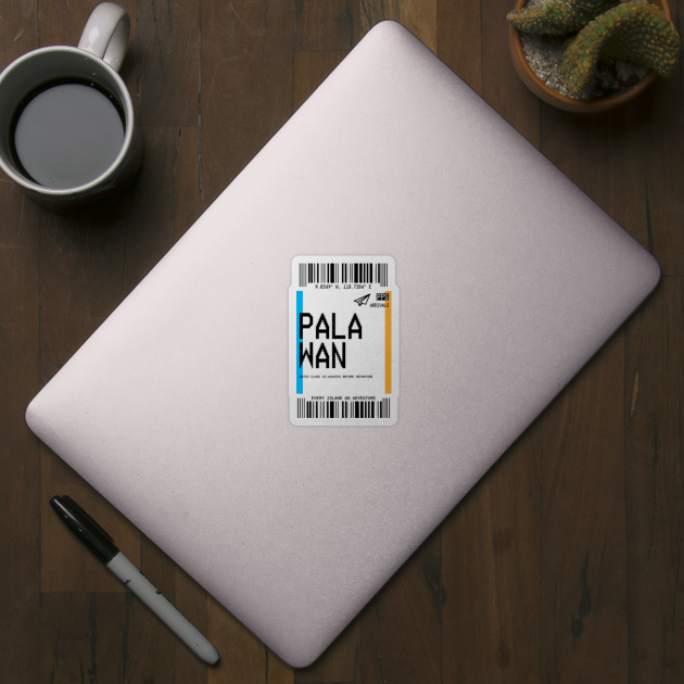 PALAWAN PLANE TICKET FILIPINO Plane Ticket Sticker TeePublic AU